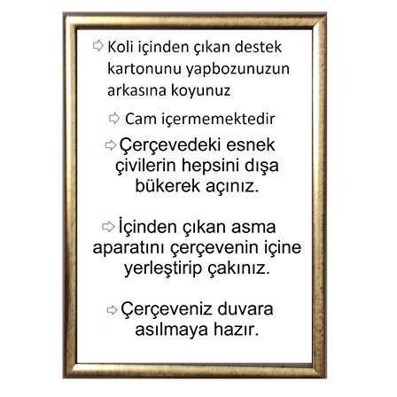 Sar Plus Balıksırtı Puzzle Çerçevesi 1000 Parça Için Ebat 68cmx48cm Altın