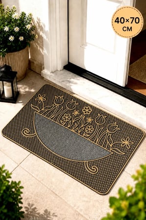 Kaymaz Kapı Önü Paspası 40x70 cm – Güçlü Tabanlı, Su ve Toz Tutucu, İç ve Dış Mekân Giriş Paspası