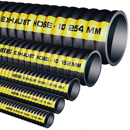Vetus egzoz hortumu Çelik spiralle kuvvetlendirilmiş kauçuk İç Ø 60 mm