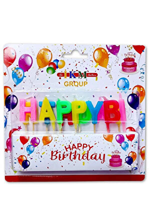 HAPPY BiRTHDAY RENKLİ MUM