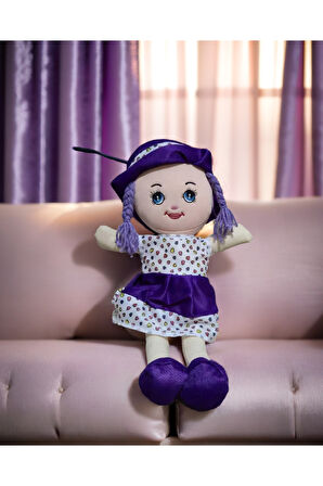 Oyuncak Bez Bebek 50cm Renkli Elbiseli Bez Bebek Kız Çocuk Oyuncakları Evcilik Oyuncakları Bebek