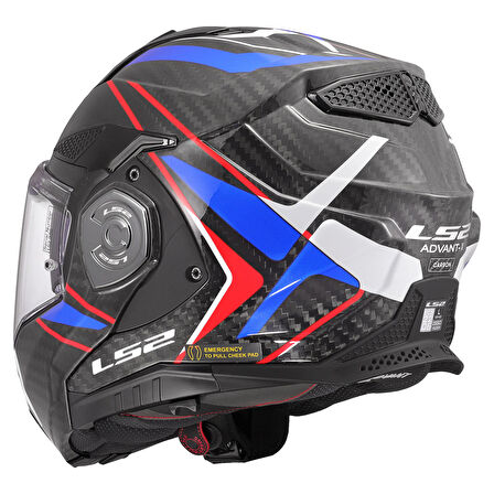 LS2 ADVANT X KARBON FUTURE II BEYAZ-MAVİ KASK