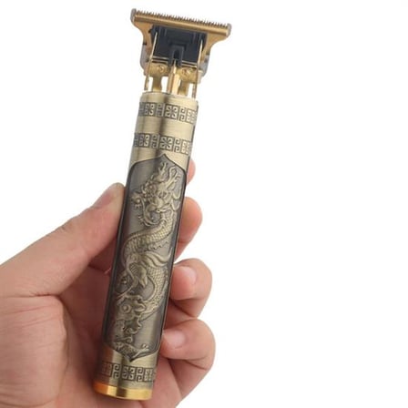 Vintage Görünümlü Güçlü 4 Farklı Başlıklı USB ŞarjlI Manuel Tıraş Makinası (5690)