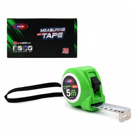 12 ADET MEASURING TAPE 5MTX25MM ŞERİT METRE (5690)