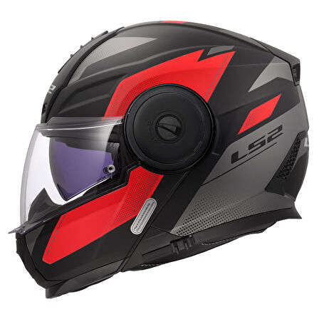 LS2 SCOPE 2 DURIA MAT SİYAH-KIRMIZI KASK