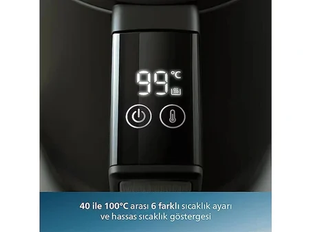 Philips 7000 Serisi Çift Yalıtımlı Su Isıtıcısı, 1,7 Lt Kapasite, Yaylı kapak, Hızlı kaynatma, Kolay Temizlik