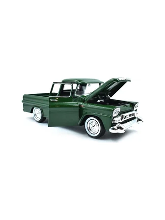  Motor Max Koleksiyon 1 / 24 Ölçek 1958 Gmc 100 Pickup Model Metal Araba Yeşil