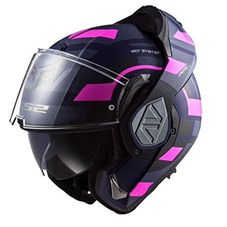 LS2 ADVANT VELUM MAT MAVİ-PEMBE KASK
