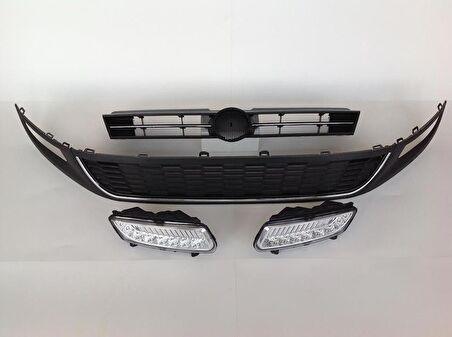 VOLKSWAGEN POLO 2010-2014 PANJUR ORTA IZGARA SİS FARI LEDLİ 6 SET 