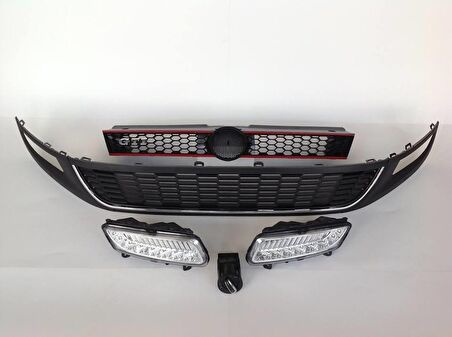 VOLKSWAGEN POLO 2010-2014 KROM PANJUR ORTA IZGARASI LED SİS SET 