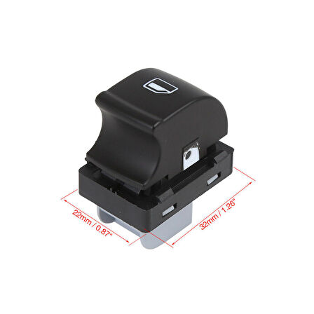 AUDI A3 2003 - 2008 CAM AÇMA DÜĞMESİ TEKLİ