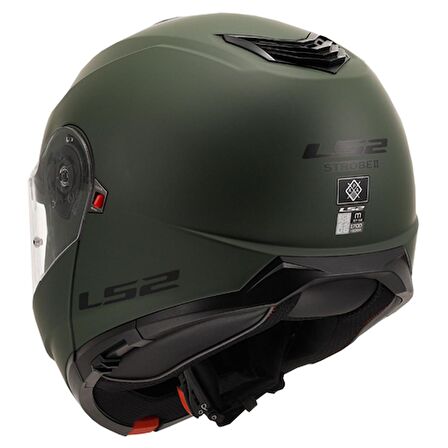 LS2 Strobe 2 Çene Açılır Kask Mat Yeşil
