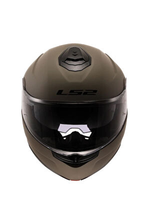 LS2 STROBE 2 MAT KUM  ÇENE AÇILIR KASK L