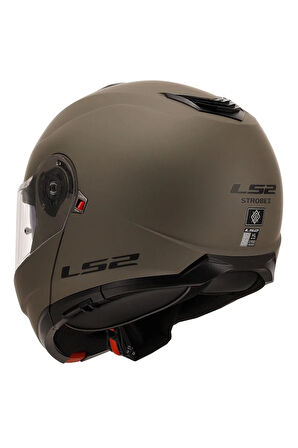 LS2 STROBE 2 MAT KUM  ÇENE AÇILIR KASK L