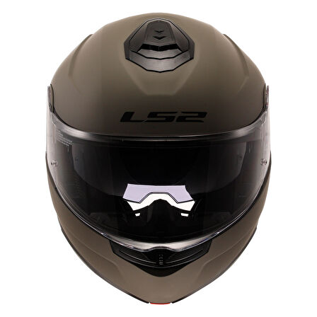 LS2 STROBE 2 MAT KUM  ÇENE AÇILIR KASK XL