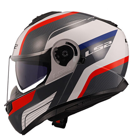 LS2 STROBE 2 MONZA SİYAH-BEYAZ-KIRMIZI KASK