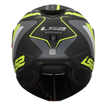LS2 STROBE 2 PHANTOM MAT TITANIUM-NEON SARI KASK