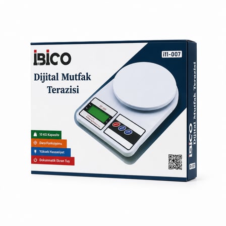 DİJİTAL - PİLLİ MUTFAK TERAZİSİ TARTI 10KG / 1GR (5690)