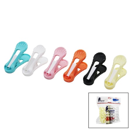 12PCS   YAYSIZ  PLASTİK RENKLİ MANDAL (5690)