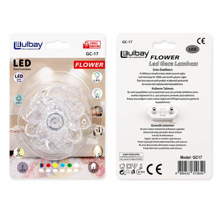 10 ADET KOZALAK LED GECE LAMBASI GC-17 (5690)
