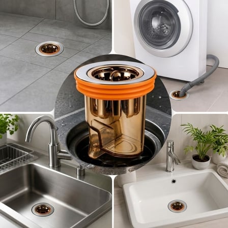 Gider Kokusu ve Böcek Önleyici Gider Kapağı, Duş ve Lavabo İçin Geri Akış Önleyici Plastik Yer Süzge