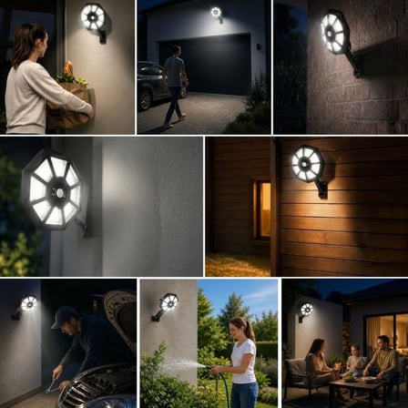168B Solar LED Büyük Dış Mekân Lambası, Hareket Sensörlü, Kumandalı, 3 Modlu Ultra Parlak COB Işık, 