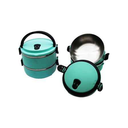 TURKUAZ 2Lİ SEFER TASI SAKLAMA KABI 1.2LT (5690)