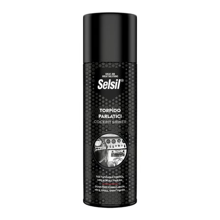 SELSİL OTO - ARAÇ TORPİDO PARLATICI SPREY 200ML HOŞ KOKULU - PARLAK - TOZ TUTMAYAN FORMÜL (5690)