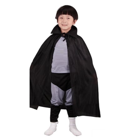 Siyah Renk Yakalı Çocuk Pelerin 90 cm (5690)