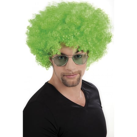 Yeşil Renk Kıvırcık Afro Bonus Peruk (5690)