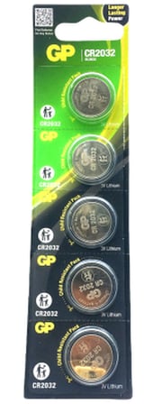 GP LITHIUM CR-2032-2CPU5 PARA PİLİ 3V 5Lİ KART (5690)