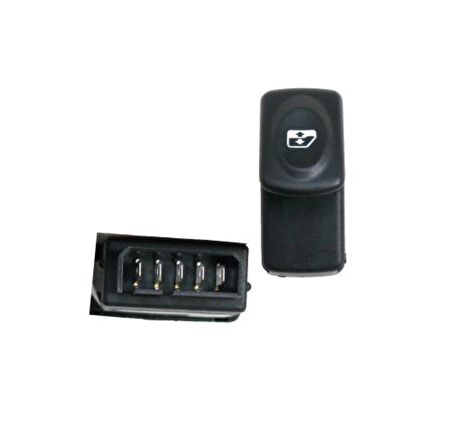 RENAULT CLIO 6PİN ELEKTRONİK CAM ACMA KAPAMA ANAHTARI SIYAH 