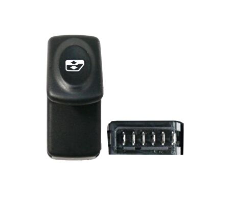 RENAULT CLIO 6PİN CAM ACMA KAPAMA ANAHTARI SIYAH 
