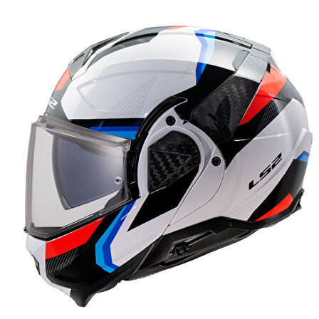 LS2 ADVANT 2 TRIPLE BEYAZ-MAVİ-KIRMIZI-SİYAH KASK