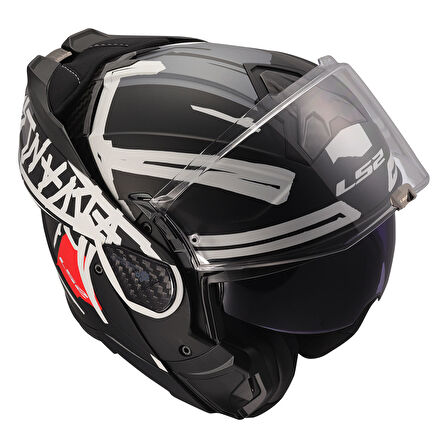 LS2 ADVANT 2 TAPE MAT SİYAH-BEYAZ KASK