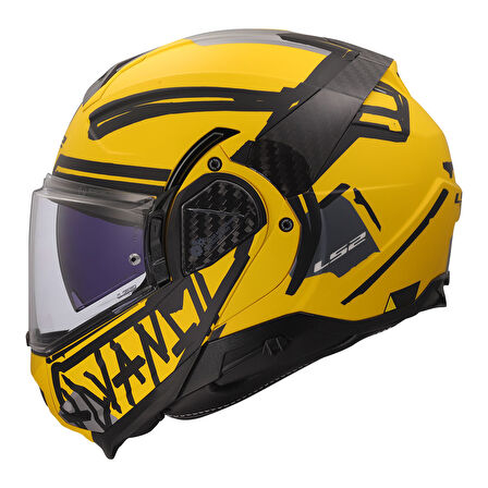 LS2 ADVANT 2 TAPE MAT SARI-SİYAH KASK