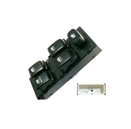 HYUNDAI GETZ 2003 - 2012 SOL ÖN CAM ANAHTARI AYNA AYARSIZ 14 PİN 