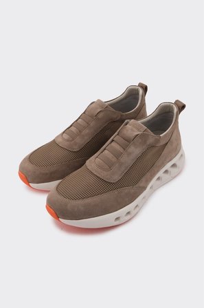 Hakiki Deri Lazer Kesim Erkek Sneaker
