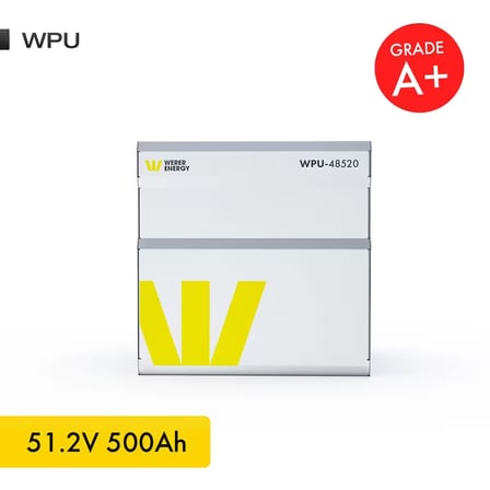 51,2V 500Ah 26.8kW LiFePO4 WPU Series Bluetooth'lu Lityum Demir Fosfat Akü/Batarya