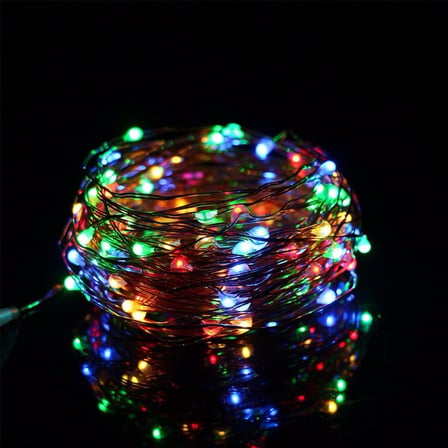 Pilli Renkli Peri Led Işık Dekoratif Aydınlatma 5 Metre RGB Led (5691)