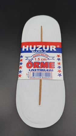 BEYAZ - 1.5CM PAÇA LASTİK YASSI GNİŞ 10MT. (5691)