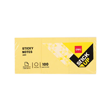 Deli Sticky Notes Yapışkanlı Not Kağıdı 38x51 mm 100 Sayfa A00153