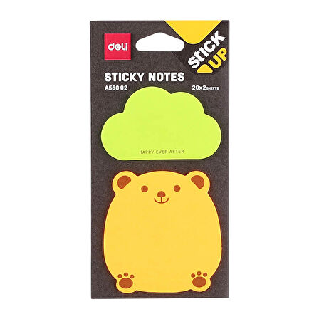 Deli Sticky Notes Yapışkanlı Not Kağıdı 2 Renk 20 Sayfa A55002