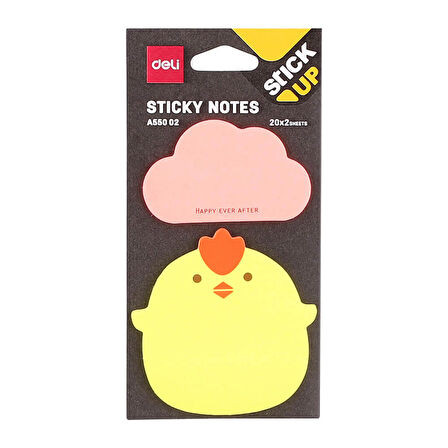 Deli Sticky Notes Yapışkanlı Not Kağıdı 2 Renk 20 Sayfa A55002