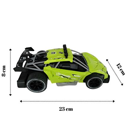 Uzaktan Kumandalı Full Fonksiyon 3.7V Şarjlı 1:16 Ölçek Yarış Arabası (Yeşil)