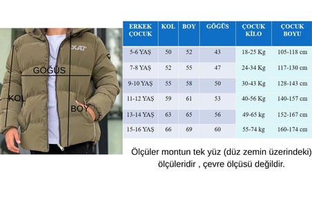 Erkek Çocuk Kapüşonlu Baskılı Reflöktör Detaylı Nova Kumaş Kışlık Şişme Mont KM4017