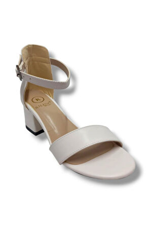 Kılınç 985-25 Deri Anatomik Tek Bant Kalın Topuk Kadın Sandalet