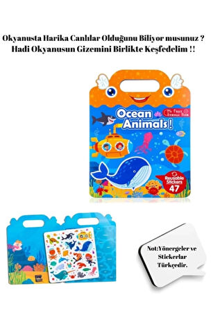 Tekrar Tekrar Kullanılabilen  İlk Sticker Kitabım OCEAN ANIMALS - Okyanus Hayvanları