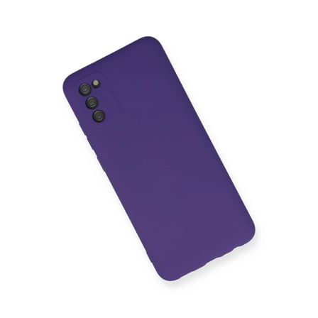 Samsung Galaxy A03S Kılıf Nano içi Kadife Silikon - Mor