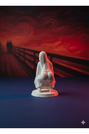 Çığlık Korku Filmi Maskeli Twerk Biblo 6X9 Cm – Mizahi Dekoratif Figür – Masa Üstü Eğlenceli Obje